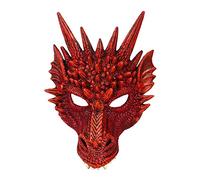 TTETTZ Maschera Integrale Spaventosa E Malvagia per Uomo E Donna, Ideale per Cosplay E Feste, Rosso