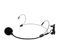 TTETTZ Microfono Ad Archetto Da Testa Auricolare Vocale Leggero Microfono Invisibile con Doppio Gancio E Connettore a Vite Da 3.5mm Adatto per Lezioni Podca, Nero