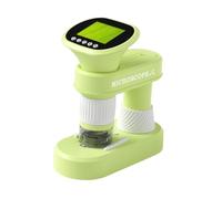 TTETTZ Microscopio per Bambini Kit Sperimentazione Scientifica Giocattolo Educativo Interattivo Portatile Schermo 2in Adatto per Casa Apprendimento, Verde
