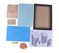 TTETTZ Modello Edificio Miniatura Set Costruzione Casa in Stile Europeo Architettura Micro Paesaggio Facile da Montare Legno E Schiuma Adatto per Amanti Arti, Style a