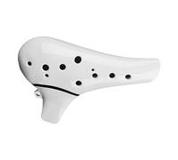TTETTZ Ocarina 12 Fori Alto C Ocarina Piccolo Strumento Flauto PP Texture Unica Adatto per Studenti Decorazione Casa, Bianco