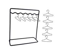 TTETTZ Porta Abiti Bambola Appendiabiti Scaffale Ripiani Guardaroba Portaoggetti Accessorio Ferro Funzione Organizzativa Adatto a Bambine Collezionisti Decor, 11 Grucce