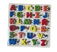 TTETTZ Puzzle in Legno Dell'alfabeto, Giocattolo Educativo per Compleanni, Regalo Interattivo, Sussidi Didattici per Bambine, Lettere spagnole