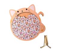 TTETTZ Puzzle in Legno Irregolare per Adulti a Forma di Animale, Puzzle Creativo per L'azione, Gatto dalla Bocca Grande