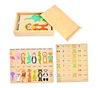 TTETTZ Puzzle in Legno per Bambini Piccoli, Riutilizzabile, con Tabellone di Abbinamento, Numeri Abbinati