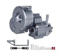 TTETTZ RC Trasmissione Gearbox Metallo Assemblaggio Trasmissione Modifica Accessori Professionalità Installazione Rapida Alluminio Adatto per Meccanici Model, Grigio