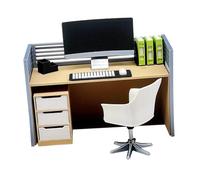 TTETTZ Regali di Decorazioni per Case delle Bambole 1/12 Mini Scrivania per Computer Simulazione Miniatura Decorativa Realistica Piccoli Giocattoli da Collez, Set B