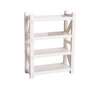 TTETTZ Scaffale per Casa delle Bambole in Miniatura, 4 Ripiani, Ideale per Il Giardino, Bianco