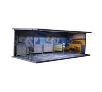 TTETTZ Scenery Model Diorama Parcheggio Miniatura Auto Assemblaggio Fai da Te Luci Integrate Copertura Antipolvere Materiale PVC Applicabile a Collezionisti, Modello del Tramonto