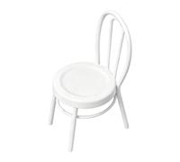 TTETTZ Sedia in Miniatura per Casa delle Bambole, Robusta, Giocattolo per Finta, in Metallo, per Modellini di Treni, Diorami, Terreno, Giardino delle Fate, Bianco