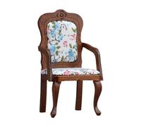 TTETTZ Sedia per Casa delle Bambole Mobili per Soggiorno Ornamento Realistico Sedia di Finzione Modello di Arredo Stile Classico per Interni Adatta per Gioco, Marrone Chiaro