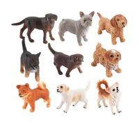 TTETTZ Set di 9 Mini Giocattoli a Forma di Cane per Esposizione sul Tavolo E per L'insegnamento