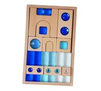 TTETTZ Set di Blocchi Acrilici Impilabili, Set di Blocchi di Abbinamento delle Ombre, Giocattoli Educativi con Blocchi di Legno per Bambini E Bambine.