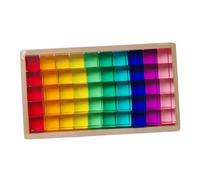 TTETTZ Set di Blocchi Da Costruzione Arcobaleno Impilabili GEM, Cubi in Acrilico per Bambini, Regalo di Compleanno, 50pz, Taglia unica bambino