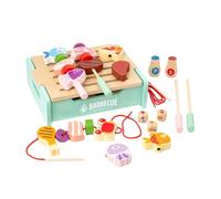 TTETTZ Set di Giocattoli in Legno per Barbecue E Grigliate, per Imparare a Cucinare, Ideale Come Gioco per Bambini Piccoli. Regalo Perfetto per I Più Piccoli, blu, Taglia unica bambino