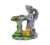 TTETTZ Statuetta a Forma di Angelo Alimentata Ad Energia Solare, Realizzata in Resina, Resistente alle Intemperie, Decorativa per Uso Esterno