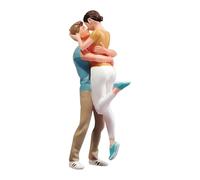 TTETTZ Statuina Dipinta a Mano Raffigurante Una Coppia Che Si Bacia, Piccola Statuetta, Gioco di Ruolo, Ornamento da Tavolo, Miniatura per attività, Scala 1:64