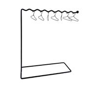 TTETTZ Stendibiancheria per Bambole con Appendiabiti Organizer Accessori Mobili Porta Abiti in Ferro Decorazione Miniatura Accessorio Bambole Adatto per Arre, Grucce Nere da 14 Pezzi