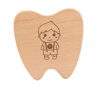 TTETTZ Supporto per I Denti Del Bambino, Supporto di Conservazione Della Scatola di Risparmio Dei Souvenir in Legno per Regali di Compleanno, Ragazzo, Taglia unica bambino