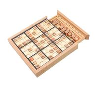 TTETTZ Tavola Sudoku in Legno, Gioco di Matematica, Puzzle, Set di Gioco Educativo Portatile per Bambini, Regalo di Natale, Nero