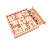 TTETTZ Tavola Sudoku in Legno, Gioco di Matematica, Puzzle, Set di Gioco Educativo Portatile per Bambini, Regalo di Natale, Rosa