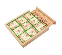 TTETTZ Tavola Sudoku in Legno, Gioco di Matematica, Puzzle, Set di Gioco Educativo Portatile per Bambini, Regalo di Natale, Verde