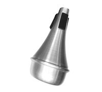 TTETTZ Tromba Portatile Muta Dritta con Facile Configurazione in Lega di Alluminio per Amanti Della Musica, Argento