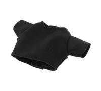 TTETTZ Vestiti per Bambole in Scala 1/6, Maglietta Lunga 2 Pollici, Costume con Vita Esposta per Action Figure da Donna da 12'', Nero