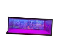 TTETTZ Vetrina Espositiva Modello Auto Mini Espositore Parcheggio Veicoli Garage Diorama 1/64 con LED Acrilico Perfetto per Collezionismo Decorazione Scrivan, B