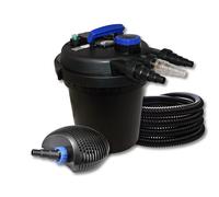 TTFiltro a pressione per laghetti 10000l Chiarificatore UVC 11W Pompa da 20W Tub