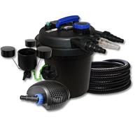 TTFiltro a pressione per stagni 10000l 11W UVC 20W ECO Pompa 25m Tubo Skimmer