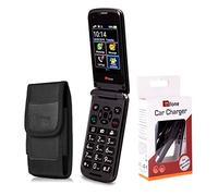 TTfone Titan TT950 Whatsapp 3G Touchscreen Senior Pulsante grande Flip Cellulare, Nero (con custodia e caricatore per auto)