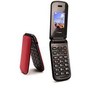 TTfone TT140 Flip O2 - Telefono cellulare Pay As You Go Rosso