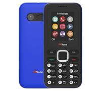 TTfone TT150 - Telefono cellulare sbloccato di base, senza SIM, Bluetooth, batteria a lunga durata, doppia SIM con fotocamera e giochi, facile da usare, con pagamento (O2, con £0 di credito, blu)
