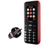 TTfone TT150 - Telefono cellulare sbloccato di base, senza SIM, Bluetooth, lunga durata della batteria, Dual Sim con fotocamera e giochi, facile da usare, resistente e leggero, colore rosso, con