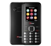 TTfone TT150 Telefono Cellulare Semplice Sbloccato con Bluetooth, Batteria a Lunga Durata, Doppia SIM con Fotocamera e Gioco, Facile da Usare, Resistente e Leggero (Black)