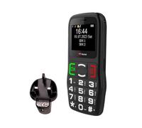 TTfone TT220 Big Button Cellulare per anziani con pulsante di assistenza di emergenza, chiavi parlanti, lunga durata della batteria, torcia, Bluetooth, semplice da usare (con caricatore di rete)