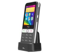 TTfone TT280 Telefono cellulare Android 4G compatto - Touchscreen da 2,8", tastiera fisica, Dual SIM, USB-C, fotocamera da 2 MP - Sbloccato, caricatore da rete e base di ricarica inclusi
