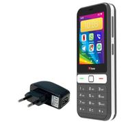 TTfone TT280 - Telefono a Barrette 4G Dual SIM semplice con Android, Touch Screen da 2,8", Tastiera, Fotocamera 2MP, USB-C - Mobile sbloccato facile da usare (con caricatore di corrente)