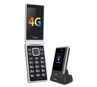 TTfone TT990 - Cellulare a conchiglia 4G con Android 14, Whatsapp, tasti grandi e SOS