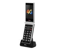 TTfone TT990 Semplice Smartphone Flip Phone con 4G, WhatsApp & Dock Charger 64GB - O2 Pay As You Go