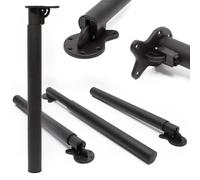Set 4 gambe per tavolo regolabili in altezza 70-110 cm nero Piedi per mobili