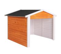 Wiltec Garage robot tagliaerba, legno 87x80x70 cm, Copertura per rasaerba con tetto bitumato