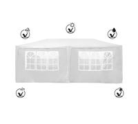 TTGazebo Toboli 3x6m per feste Bianco 6 teli Impermeabile Protezione UV Giardino