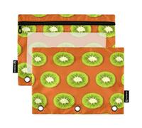 Ttgoth Astuccio per raccoglitori a 3 anelli, raccoglitore cinese con uva spina, astuccio con cerniera trasparente per matite per raccoglitori e cosmetici, confezione da 2, A, 15.5X24.5cm, moderno