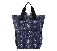 Ttgoth Boho Moon Celestial - Borsa per pannolini, impermeabile, con portabottiglie isolante, multitasche, da viaggio, con cinghie per passeggino, per mamma e papà