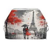 Ttgoth Copertura per barbecue a gas Torre Eiffel per esterni, resistente all'acqua e agli strappi, resistente allo sbiadimento e ai raggi UV, con cinghie regolabili, per la maggior parte delle griglie