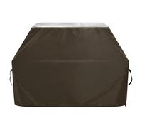Ttgoth Copertura per barbecue in tinta unita scura per esterni, resistente all'acqua e agli strappi, resistente allo sbiadimento e ai raggi UV, con cinghie regolabili, per la maggior parte delle