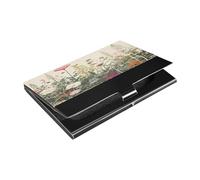 Ttgoth Herbal Wildflower - Porta biglietti da visita per uomini e donne, in pelle PU e acciaio inossidabile, con tasca per nome, per viaggi e lavoro, A, 9.3x5.8x1 cm, Moderno