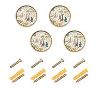 Ttgoth Pomelli rotondi per cassetti a forma di giraffa, 32 mm, 4 pezzi, maniglie decorative per mobili da cucina